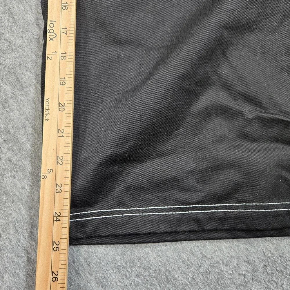 Heron Preston Shorts Mens Large 33 Black Canvas Relaxed Fit Lined Logo Chino